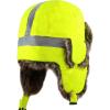 image:imageFaux Fur Safety Reflective Aviator Trapper Hat Snow Ski Trooper Winter Cap1 Reflective  Neon Yellow