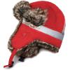 image:imageFaux Fur Safety Reflective Aviator Trapper Hat Snow Ski Trooper Winter Cap1 Reflective  Red