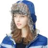 image:imageFaux Fur Safety Reflective Aviator Trapper Hat Snow Ski Trooper Winter Cap1 Reflective  Royal Blue