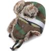 image:imageFaux Fur Safety Reflective Aviator Trapper Hat Snow Ski Trooper Winter Cap1 Reflective  Woodland Camo