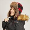 image:imageFaux Fur Safety Reflective Aviator Trapper Hat Snow Ski Trooper Winter Cap3 Plaid  Red