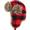 image:imageFaux Fur Safety Reflective Aviator Trapper Hat Snow Ski Trooper Winter Cap3 Plaid  Red