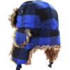 image:imageFaux Fur Safety Reflective Aviator Trapper Hat Snow Ski Trooper Winter Cap3 Plaid  Royal Blue