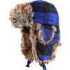 image:imageFaux Fur Safety Reflective Aviator Trapper Hat Snow Ski Trooper Winter Cap3 Plaid  Royal Blue