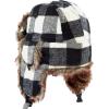 image:imageFaux Fur Safety Reflective Aviator Trapper Hat Snow Ski Trooper Winter Cap3 Plaid  White