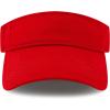 image:imageSun Visor hat Sports 100 Cotton amp Pigment Quick Adjust Strap Closure SunProtect Golf Men Women Visor Cap1 Red