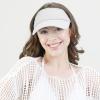 image:imageSun Visor hat Sports 100 Cotton amp Pigment Quick Adjust Strap Closure SunProtect Golf Men Women Visor Cap1 White