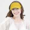 image:imageSun Visor hat Sports 100 Cotton amp Pigment Quick Adjust Strap Closure SunProtect Golf Men Women Visor Cap1 Yellow
