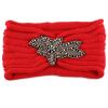 image:imageTHE HAT DEPOT 700HB80 Sequin Knit Headband with Flower Decoration Red