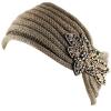 image:imageTHE HAT DEPOT 700HB80 Sequin Knit Headband with Flower Decoration8colors Khaki