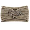 image:imageTHE HAT DEPOT 700HB80 Sequin Knit Headband with Flower Decoration8colors Khaki