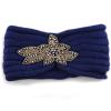 image:imageTHE HAT DEPOT 700HB80 Sequin Knit Headband with Flower Decoration8colors Navy