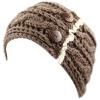 image:imageTHE HAT DEPOT Womens Hand Made Cable Knit Hand Made Headband With Button Detail Khaki