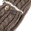 image:imageTHE HAT DEPOT Womens Hand Made Cable Knit Hand Made Headband With Button Detail Khaki