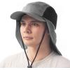 image:imageThe Hat Depot  Outdoor Safari Hiking Fishing Sun Block Cap Hat1 Cap  Gray