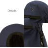 image:imageThe Hat Depot  Outdoor Safari Hiking Fishing Sun Block Cap Hat2 Hat  Navy