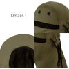 image:imageThe Hat Depot  Outdoor Safari Hiking Fishing Sun Block Cap Hat2 Hat  Olive