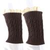 image:imageThe Hat Depot  Short Womens Knit Boot Topper Leg Warmer1 Style 7  Brown