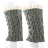 image:imageThe Hat Depot  Short Womens Knit Boot Topper Leg Warmer1 Style 7  Gray