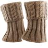 image:imageThe Hat Depot  Short Womens Knit Boot Topper Leg Warmer4 Style 4  Khaki