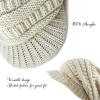 image:imageThe Hat Depot  Visor Beanie Unisex Winter Knit Skull Beanie with Brim Hat1 Beige