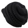 image:imageThe Hat Depot  Visor Beanie Unisex Winter Knit Skull Beanie with Brim Hat1 Black