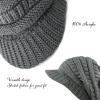image:imageThe Hat Depot  Visor Beanie Unisex Winter Knit Skull Beanie with Brim Hat1 Gray