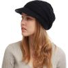image:imageThe Hat Depot  Visor Beanie Unisex Winter Knit Skull Beanie with Brim Hat1 Navy
