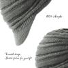 image:imageThe Hat Depot  Visor Beanie Unisex Winter Knit Skull Beanie with Brim Hat2 Slouchy  Dark Gray