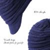 image:imageThe Hat Depot  Visor Beanie Unisex Winter Knit Skull Beanie with Brim Hat2 Slouchy  Navy