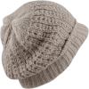 image:imageThe Hat Depot  Visor Beanie Unisex Winter Knit Skull Beanie with Brim Hat3 Flower  Khaki