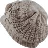 image:imageThe Hat Depot  Visor Beanie Unisex Winter Knit Skull Beanie with Brim Hat3 Flower  Khaki