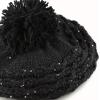 image:imageThe Hat Depot  Winter Multi Color Pom Pom Knit Beret Hat2 Style 2  Black