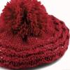 image:imageThe Hat Depot  Winter Multi Color Pom Pom Knit Beret Hat2 Style 2  Burgundy