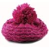 image:imageThe Hat Depot  Winter Multi Color Pom Pom Knit Beret Hat2 Style 2  Hot Pink