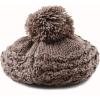 image:imageThe Hat Depot  Winter Multi Color Pom Pom Knit Beret Hat2 Style 2  Khaki