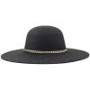 image:imageThe Hat Depot 1000 Cmh1110 Womens Floppy Soft Felt with Chain Decoration HatBlack
