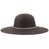 image:imageThe Hat Depot 1000 Cmh1110 Womens Floppy Soft Felt with Chain Decoration HatBrown