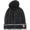 image:imageThe Hat Depot 1000CMHWomens Knit Beanie with Buttons and Pom Pom Winter HatBlack