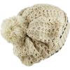 image:imageThe Hat Depot 1000CMHWomens Knit Beanie with Buttons and Pom Pom Winter HatIvory