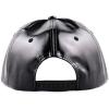 image:imageThe Hat Depot 1300 Plain Faux Leather Snapback Baseball One SizeCapBlack