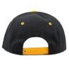 image:imageThe Hat Depot 1300 Premium Quality Plain Flat Snapback Baseball Cap Black Orange