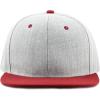 image:imageThe Hat Depot 1300hg Plain Heather Grey Snapback CapBurgundy