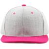 image:imageThe Hat Depot 1300hg Plain Heather Grey Snapback CapFuchsia