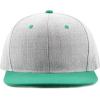image:imageThe Hat Depot 1300hg Plain Heather Grey Snapback CapGreen