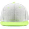 image:imageThe Hat Depot 1300hg Plain Heather Grey Snapback CapLime