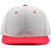image:imageThe Hat Depot 1300hg Plain Heather Grey Snapback CapRed