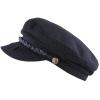 image:imageThe Hat Depot 1400CD1970 Winter Unisex 100 Wool Greek Fishermans Hat SM Navy