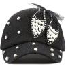 image:imageThe Hat Depot 200h5368sbeaded Crystal Rhinestone Shoes Design Glitter Cap 6colorsBlack