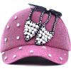image:imageThe Hat Depot 200h5368sbeaded Crystal Rhinestone Shoes Design Glitter Cap 6colorsPeach